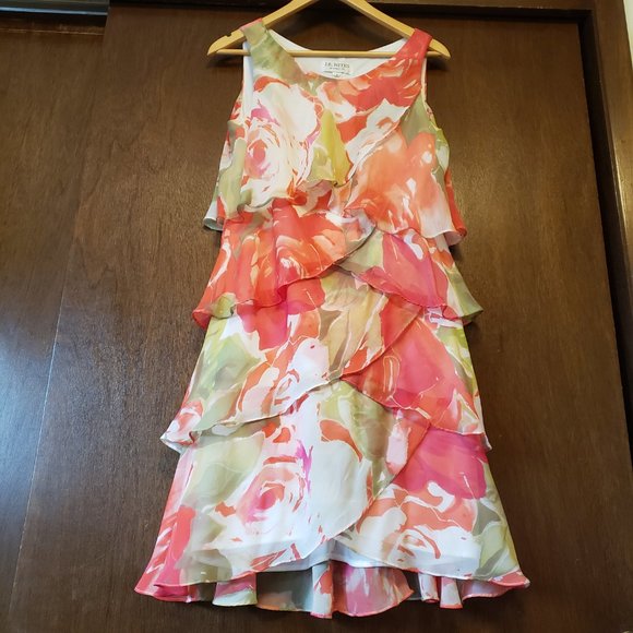 J.R. Notes by Carol Lin floral tiered dress - Picture 4 of 14